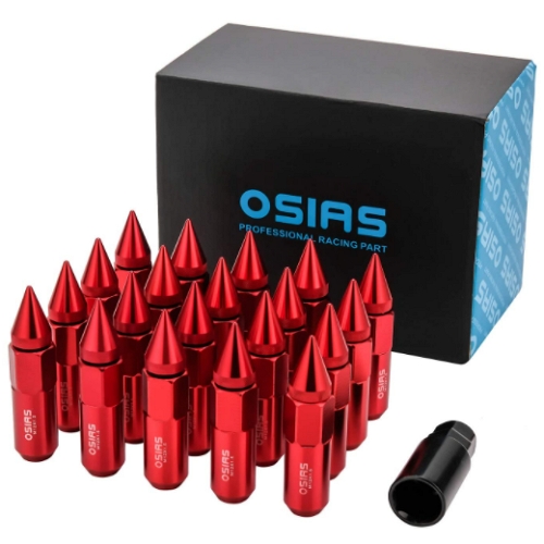 OSIAS Red Spike Lug Nuts for Cars, Trucks & SUVs